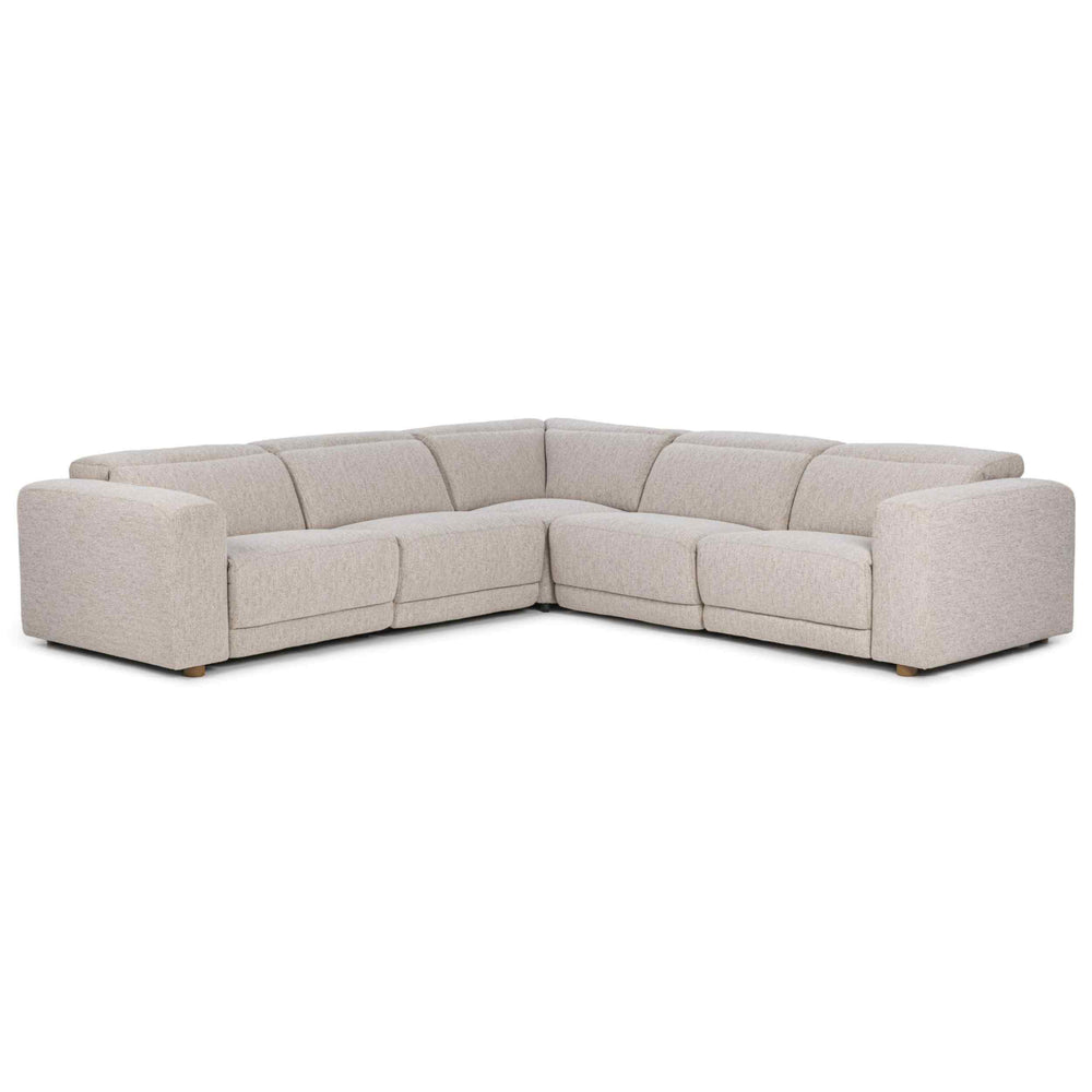 Knoxville 5 Piece Power Recliner Sectional, Gray