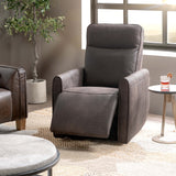 Vivica Leather Power Recliner w/Massage, Dark Brown
