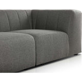 Gwen Outdoor 3-Piece Sofa, Hayes Charcoal-Furniture - Sofas-High Fashion Home