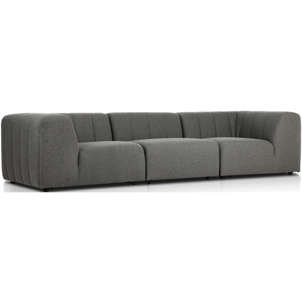 Gwen Outdoor 3-Piece Sofa, Hayes Charcoal-Furniture - Sofas-High Fashion Home