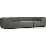Gwen Outdoor 3-Piece Sofa, Hayes Charcoal-Furniture - Sofas-High Fashion Home