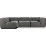 Gwen Outdoor 4-Piece Sectional, Hayes Charcoal-Furniture - Sofas-High Fashion Home