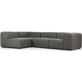 Gwen Outdoor 4-Piece Sectional, Hayes Charcoal-Furniture - Sofas-High Fashion Home