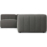 Gwen Outdoor 4-Piece Sectional, Hayes Charcoal-Furniture - Sofas-High Fashion Home