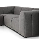Gwen Outdoor 5-Piece Sectional, Hayes Charcoal-Furniture - Sofas-High Fashion Home