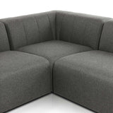 Gwen Outdoor 5-Piece Sectional, Hayes Charcoal-Furniture - Sofas-High Fashion Home