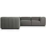 Gwen Outdoor 5-Piece Sectional, Hayes Charcoal-Furniture - Sofas-High Fashion Home