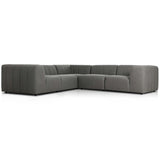 Gwen Outdoor 5-Piece Sectional, Hayes Charcoal-Furniture - Sofas-High Fashion Home