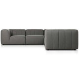 Gwen Outdoor 5-Piece Sectional, Hayes Charcoal-Furniture - Sofas-High Fashion Home