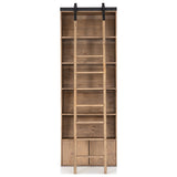 Bane Bookshelf & Ladder, Smoked Pine by Four Hands — FRT_1