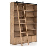 Bane Double Bookshelf W/ Ladder, Smoked Pine by Four Hands — PRM_1