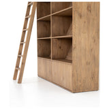 Bane Double Bookshelf W/ Ladder, Smoked Pine by Four Hands — DET_1