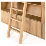 Bane Triple Bookshelf W/ Ladder, Smoked Pine by Four Hands — DET_1