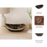 Petrified Wood Oval Bowl, Multi-Accessories-High Fashion Home