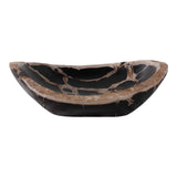 Petrified Wood Oval Bowl, Multi-Accessories-High Fashion Home