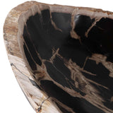 Petrified Wood Oval Bowl, Multi-Accessories-High Fashion Home