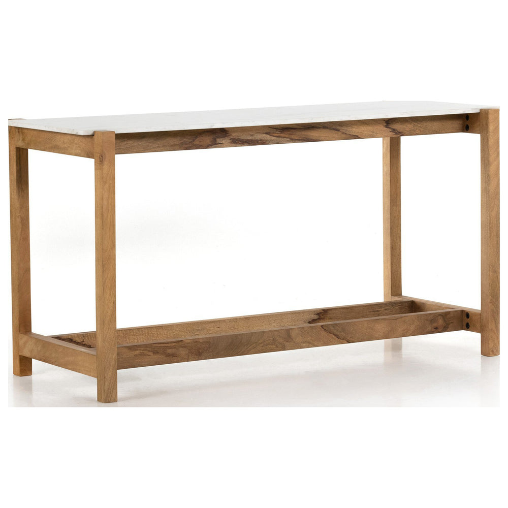 Scout Counter Table, Polished White Marble by Four Hands — PRM_1