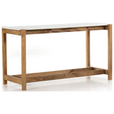 Scout Counter Table, Polished White Marble by Four Hands — PRM_1