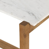 Scout Counter Table, Polished White Marble by Four Hands — DET_1