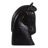 Horse Head Sculpture, Black-Accessories-High Fashion Home