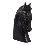 Horse Head Sculpture, Black-Accessories-High Fashion Home