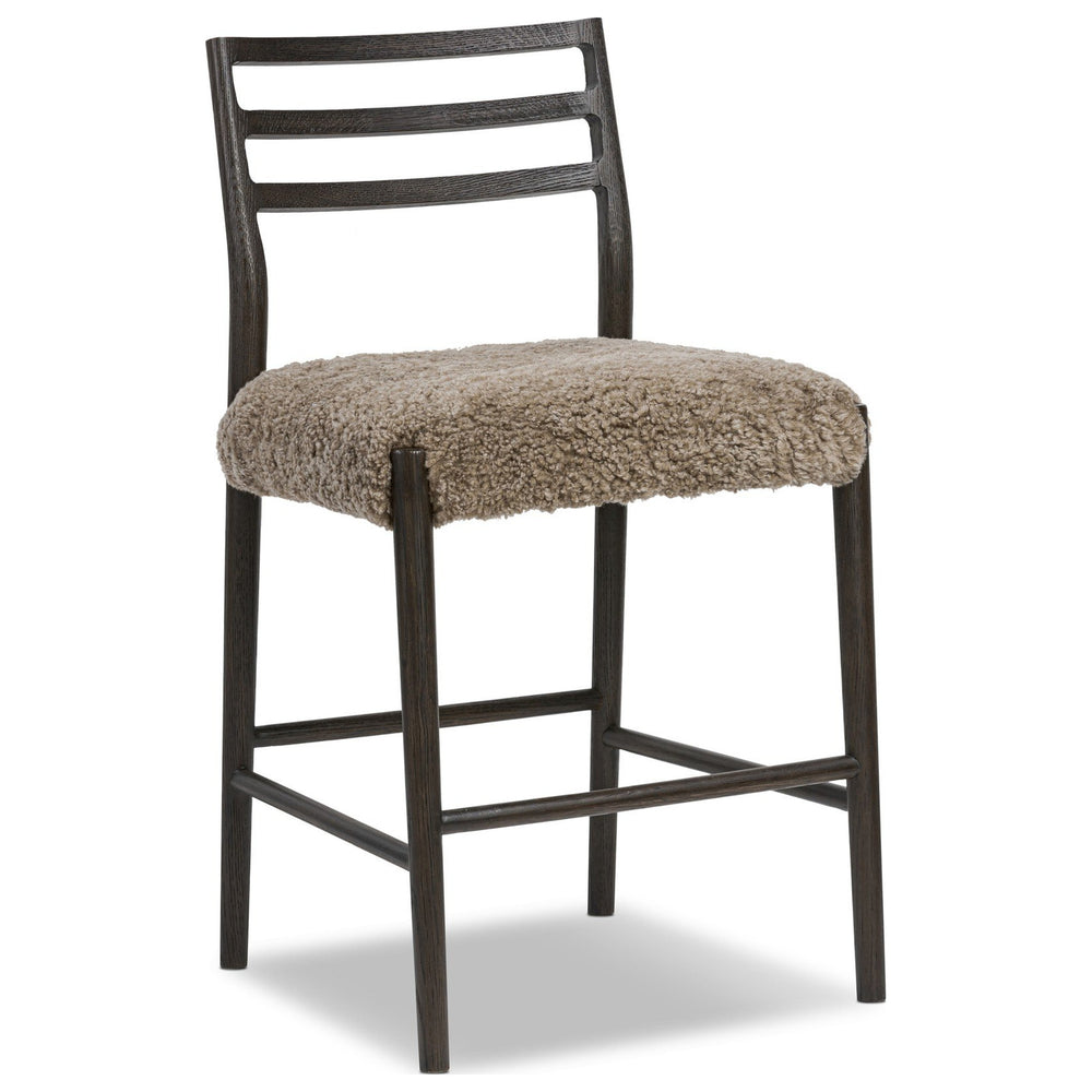 Glenmore Counter Stool, Taupe Shearling by Four Hands — PRM_1