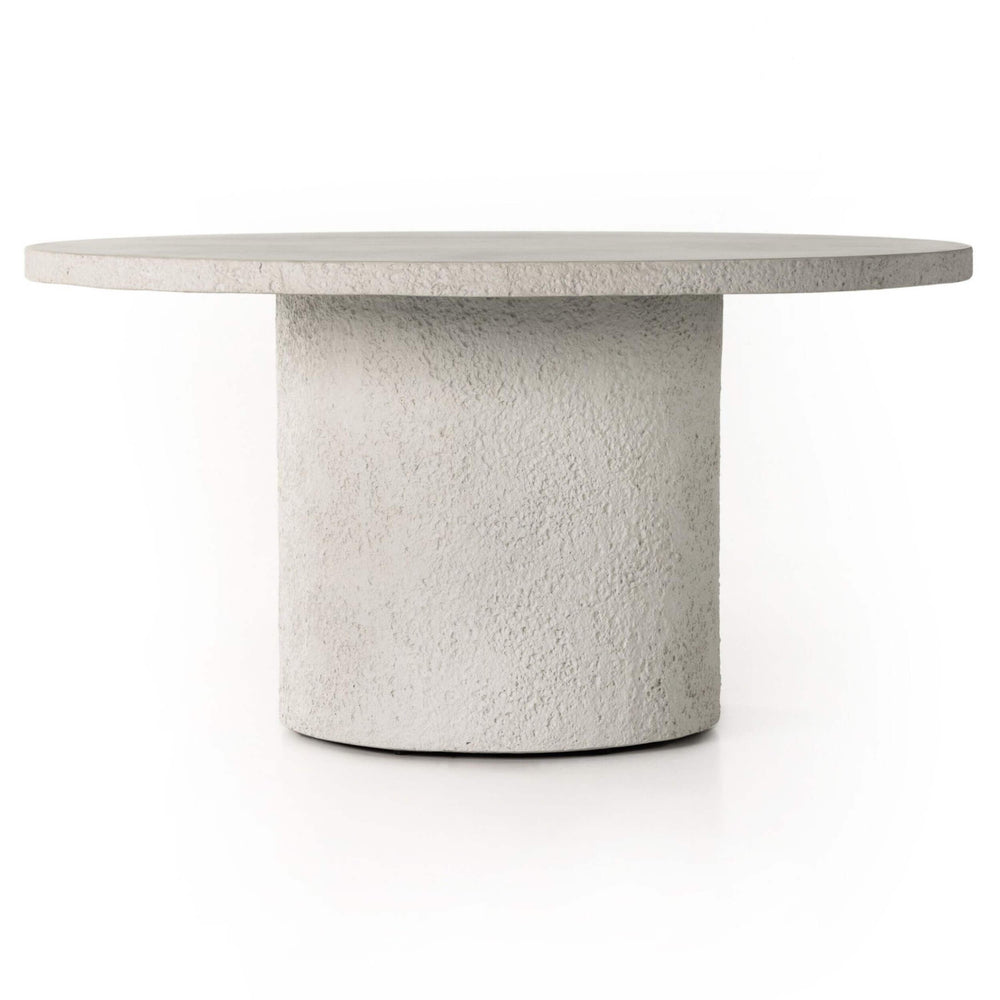 Otero 60" Outdoor Round Dining Table, Matte Stone