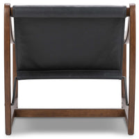 Keanu Leather Chair, Brickhouse Black