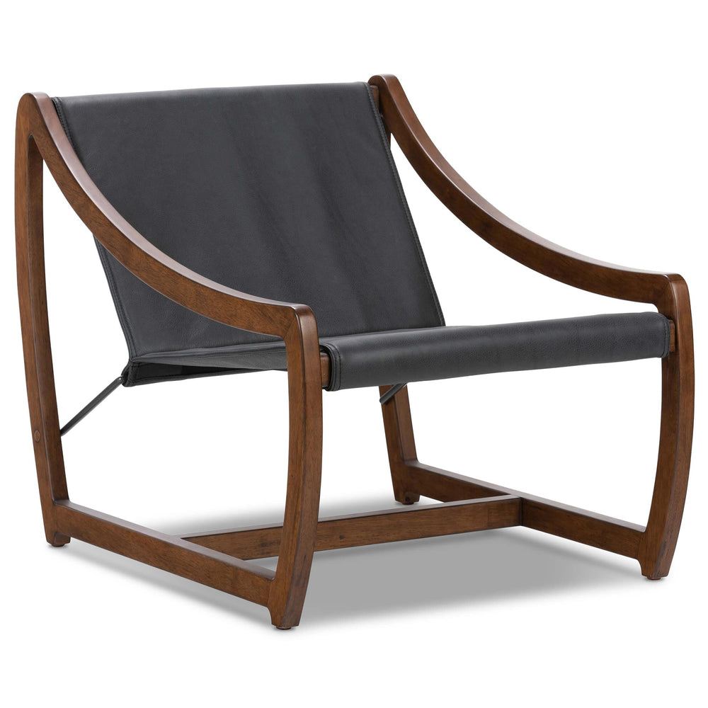 Keanu Leather Chair, Brickhouse Black