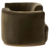 Deandra Tete A Tete Chaise, Surrey Olive-Furniture - Sofas-High Fashion Home