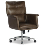 Humphrey Leather Desk Chair, Sonoma Olive by Four Hands