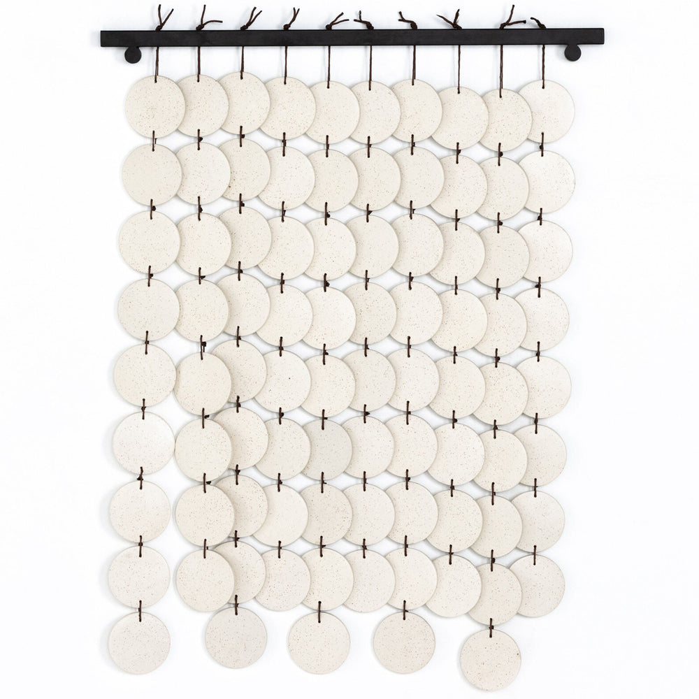 Ceramic Wall Hanging, Speckled Cream by Four Hands