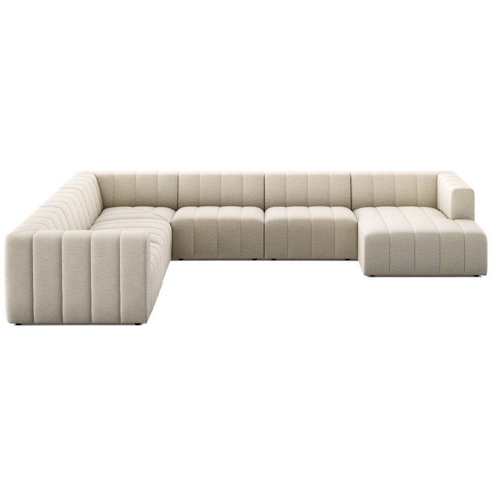 Langham Channeled 6 Piece Sectional, Nomad Snow by Four Hands