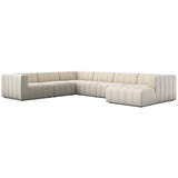 Langham Channeled 6 Piece Sectional, Nomad Snow by Four Hands