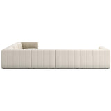 Langham Channeled 6 Piece Sectional, Nomad Snow by Four Hands