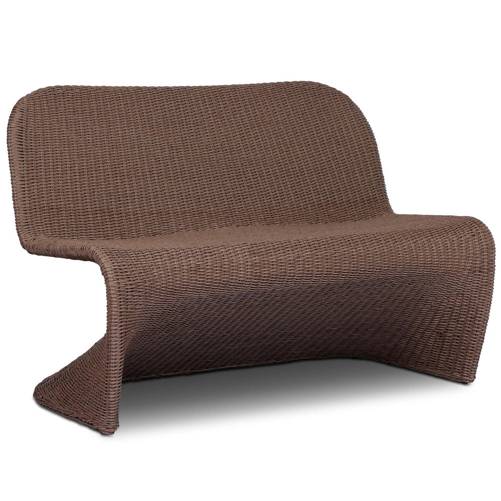 Portia Outdoor Dining Bench, Tanned Weave by Four Hands