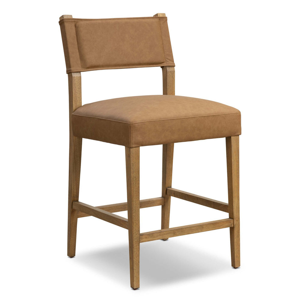 Ferris Leather Bar & Counter Stool, Maestro Camel by Four Hands