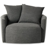Chloe Swivel Chair, Gibson Smoke-Furniture - Chairs-High Fashion Home