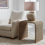 Calabria End Table, Seagrass-Furniture - Accent Tables-High Fashion Home