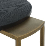 Aztec Nesting Tables, Set of 2, Ebony-Furniture - Accent Tables-High Fashion Home