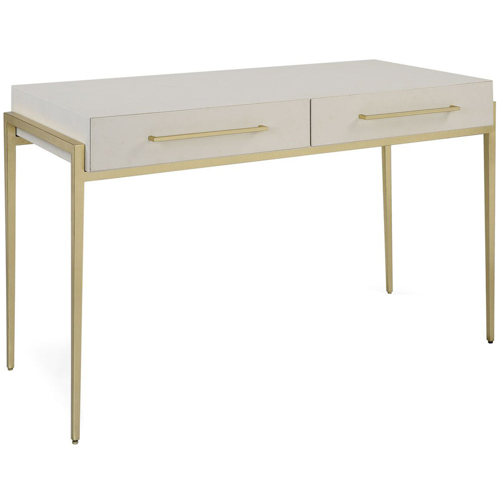 Jewel Desk, White-Furniture - Office-High Fashion Home