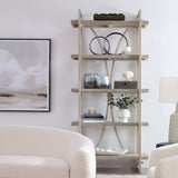 Sway Etagere, Silver Leaf-Furniture - Storage-High Fashion Home
