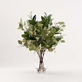 Assorterd Eucalyptus in Socle Vase, Clear-Accessories-High Fashion Home