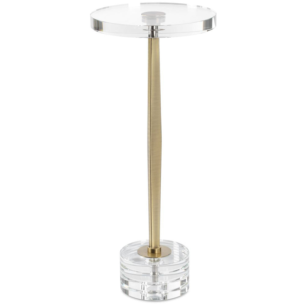 Groove Drink Table, Brushed Gold