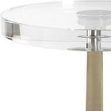 Groove Drink Table, Brushed Gold