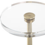 Groove Drink Table, Brushed Gold