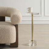Groove Drink Table, Brushed Gold