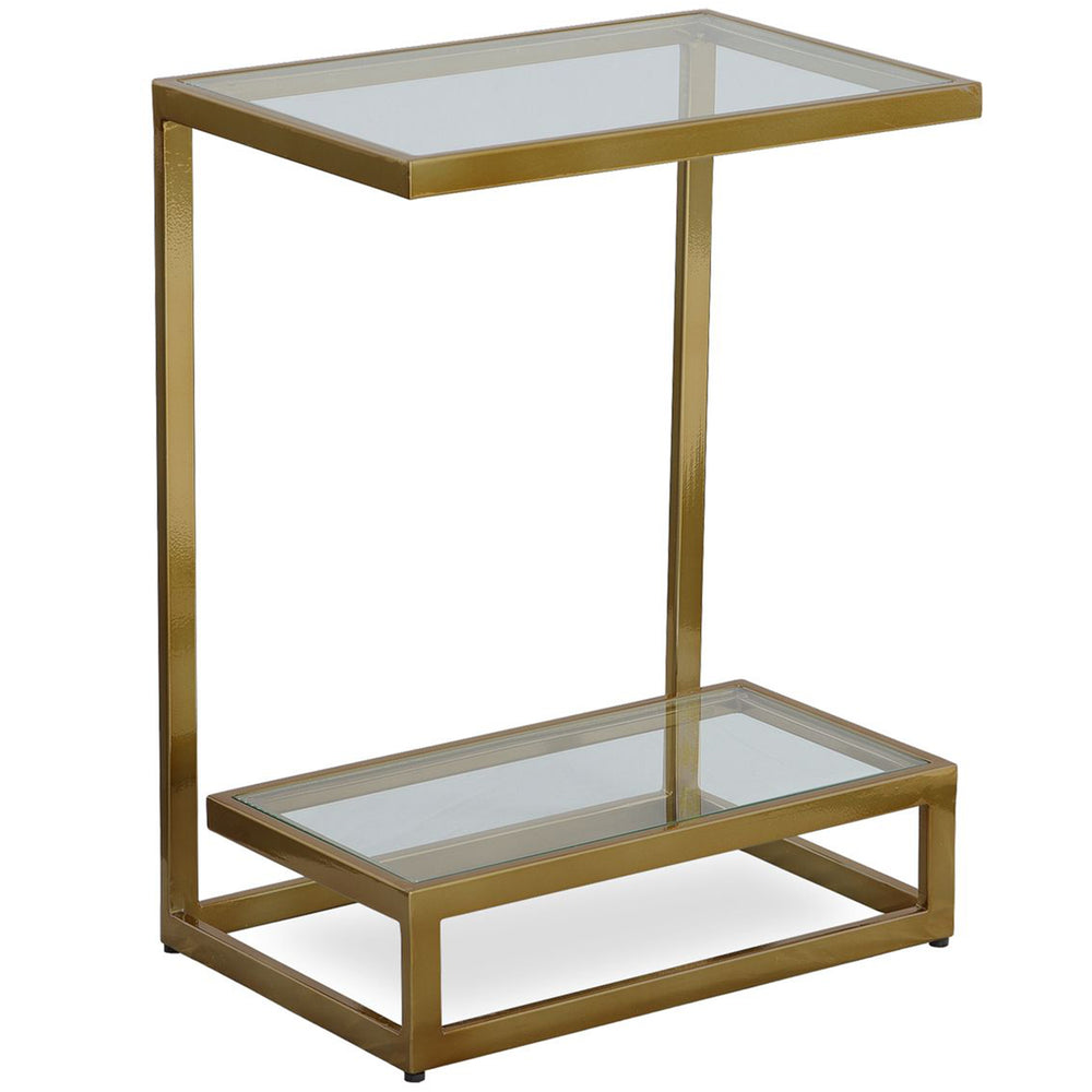 Musing Accent Table, Brushed Brass-Furniture - Accent Tables-High Fashion Home
