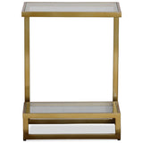 Musing Accent Table, Brushed Brass-Furniture - Accent Tables-High Fashion Home