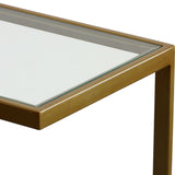 Musing Accent Table, Brushed Brass-Furniture - Accent Tables-High Fashion Home